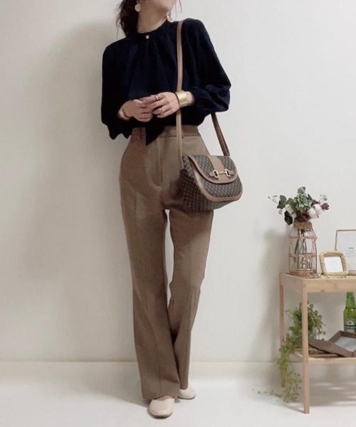 aquagarage（アクアガレージ）の「スカーフタイブラウス レディース 春 秋 冬 長袖 M L  | アクアガレージ aquagarage（シャツ/ブラウス・レディース・アイボリー/スモークピンク/ワイン/ホワイト系その他/ブラック系その他/グリーン系その他/ピンク系その他/ベージュ/ネイビー/ブラック/ライトブルー・M/L）」の15枚目の写真