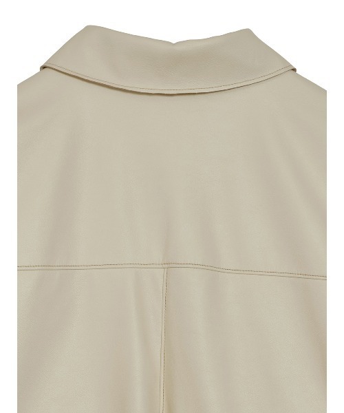 Ameri（アメリ）の「REVERSIBLE SYNTHETIC LEATHER JACKET（ライダースジャケット・レディース・アイボリー/ブラウン・SMALL/MEDIUM）」の10枚目の写真