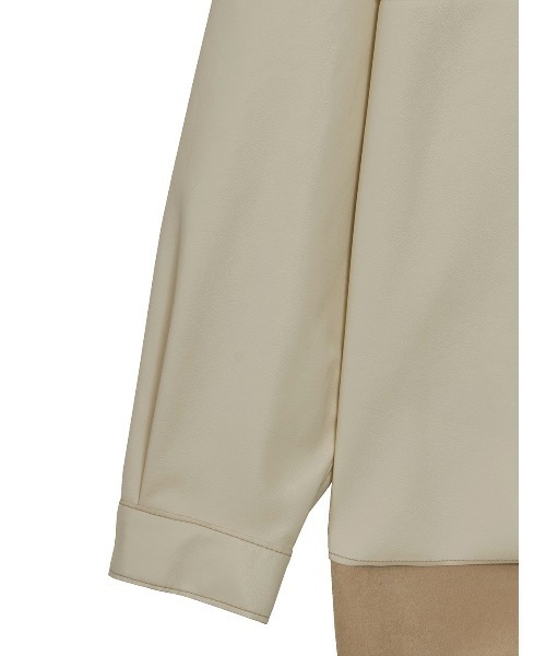 Ameri（アメリ）の「REVERSIBLE SYNTHETIC LEATHER JACKET（ライダースジャケット・レディース・アイボリー/ブラウン・SMALL/MEDIUM）」の17枚目の写真