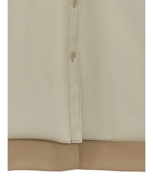 Ameri（アメリ）の「REVERSIBLE SYNTHETIC LEATHER JACKET（ライダースジャケット・レディース・アイボリー/ブラウン・SMALL/MEDIUM）」の18枚目の写真