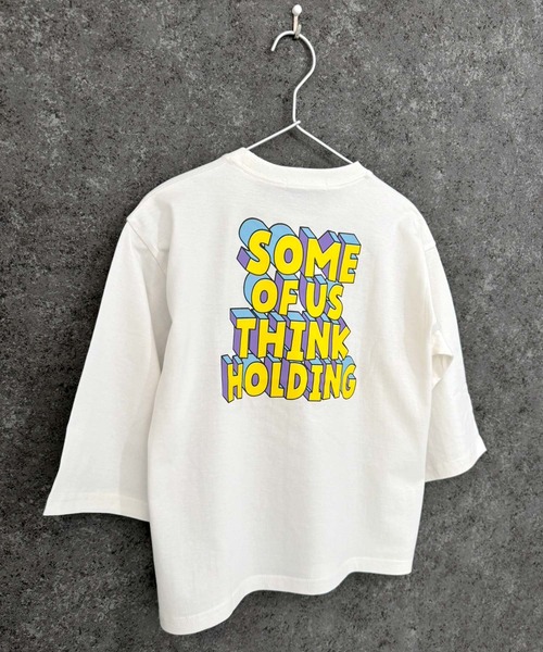 THE CASUAL（カジュアル）の「オーバーサイズ　プリント　ロンT（Tシャツ/カットソー・キッズ・ブラック系/チャコール/ベージュ/ネイビー/パープル/ブラック系1/ベージュ系/オフホワイト/ブラック系2/杢グレー/グレー系/ダークグリーン/ホワイト系/ホワイト系1/ホワイト系2/ブラック・120cm/130cm/140cm/150cm/160cm/110cm）」の2枚目の写真