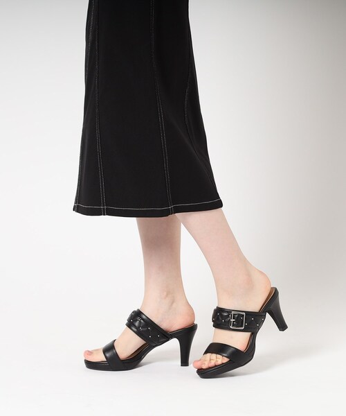 ESPERANZA(エスペランサ)の「ビジューバックルダブルベルトミュールサンダル 24SS(サンダル・レディース・ベージュ/ブラック/アイボリー・S/M/L/LL)」の11枚目の写真
