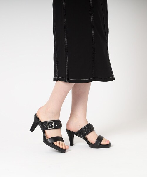 ESPERANZA(エスペランサ)の「ビジューバックルダブルベルトミュールサンダル 24SS(サンダル・レディース・ベージュ/ブラック/アイボリー・S/M/L/LL)」の13枚目の写真