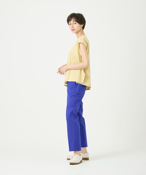 I.T.'S international(イッツインターナショナル)の「スムースコットンアシンメトリーカットソー(Tシャツ/カットソー・レディース・イエロー/オレンジ/ブルー/グレー/チャコールグレー・フリー)」の7枚目の写真