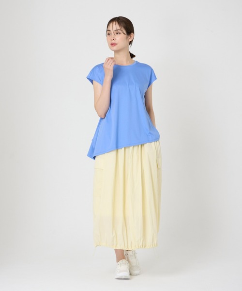 I.T.'S international(イッツインターナショナル)の「スムースコットンアシンメトリーカットソー(Tシャツ/カットソー・レディース・イエロー/オレンジ/ブルー/グレー/チャコールグレー・フリー)」の13枚目の写真