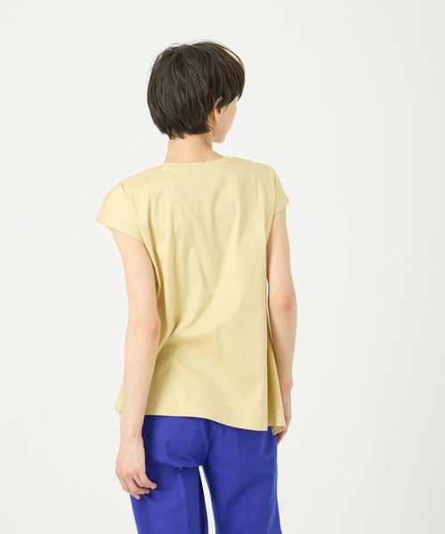 I.T.'S international(イッツインターナショナル)の「スムースコットンアシンメトリーカットソー(Tシャツ/カットソー・レディース・イエロー/オレンジ/ブルー/グレー/チャコールグレー・フリー)」の17枚目の写真