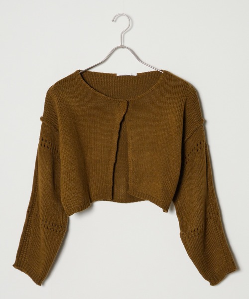 ROOPTOKYO(ループトウキョウ)の「フロントスリットルーズショートニットセーター(ニット/セーター・レディース・アイボリー/パープル/カーキ/ブラック・FREE)」の4枚目の写真