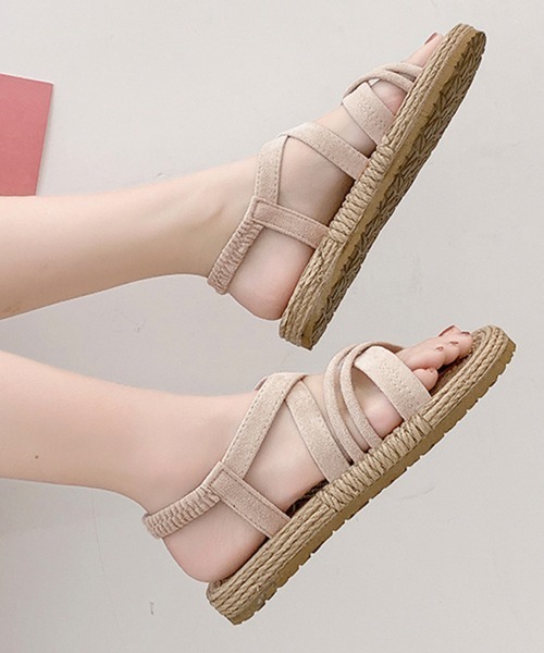 Miniministore（ミニミニストア）の「ビーチサンダル ストラップサンダル 夏（サンダル・レディース・ベージュ/ブラック・23.0cm/25.0cm/24.5cm/24.0cm/22.5cm/23.5cm）」の8枚目の写真