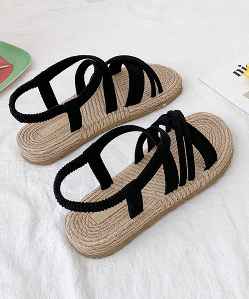 Miniministore（ミニミニストア）の「ビーチサンダル ストラップサンダル 夏（サンダル・レディース・ベージュ/ブラック・23.0cm/25.0cm/24.5cm/24.0cm/22.5cm/23.5cm）」の13枚目の写真