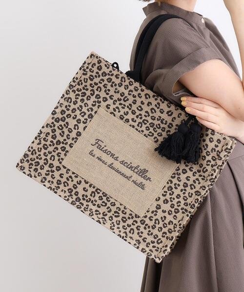 grove（グローブ）の「◆ジュートメッセージ2WAYトート（トートバッグ・レディース・ブルー系2/ブラック系6/ブラック・00）」の2枚目の写真