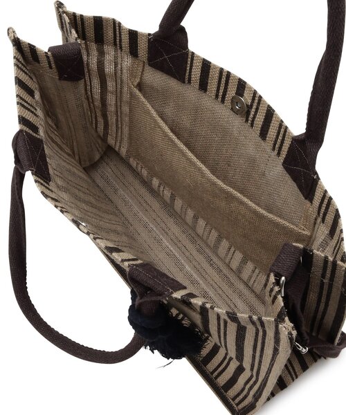 grove（グローブ）の「◆ジュートメッセージ2WAYトート（トートバッグ・レディース・ブルー系2/ブラック系6/ブラック・00）」の5枚目の写真