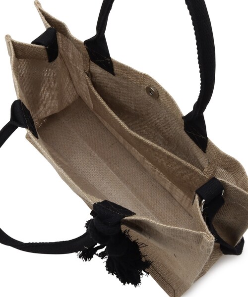 grove（グローブ）の「◆ジュートメッセージ2WAYトート（トートバッグ・レディース・ブルー系2/ブラック系6/ブラック・00）」の6枚目の写真