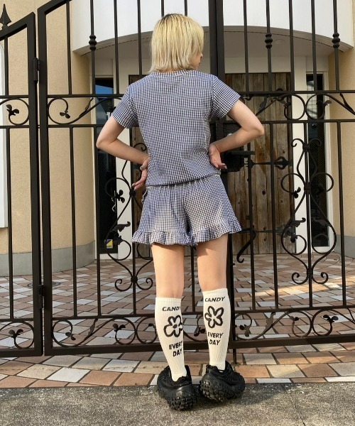Candy Stripper（キャンディストリッパー）の「GINGHAM CHECK FRILL SKIRT パンツ（その他パンツ・レディース・ブラック/ピンク/ライトブルー・2）」の15枚目の写真