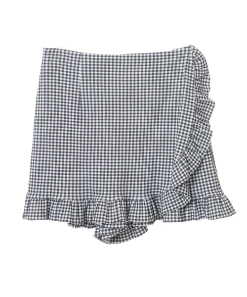 Candy Stripper（キャンディストリッパー）の「GINGHAM CHECK FRILL SKIRT パンツ（その他パンツ・レディース・ブラック/ピンク/ライトブルー・2）」の4枚目の写真