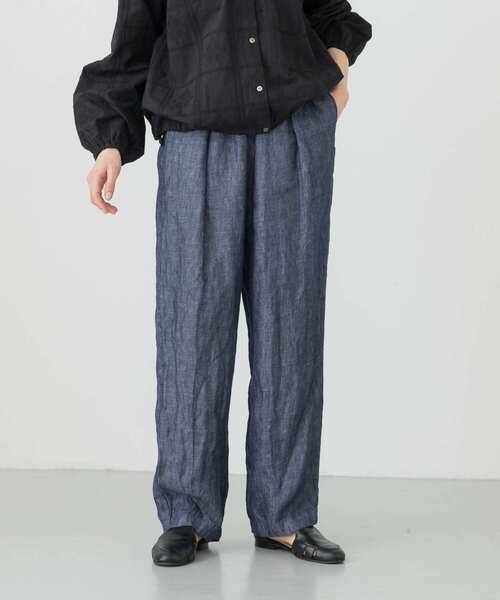 かぐれ（カグレ）の「リネンデニムイージーパンツ（デニムパンツ