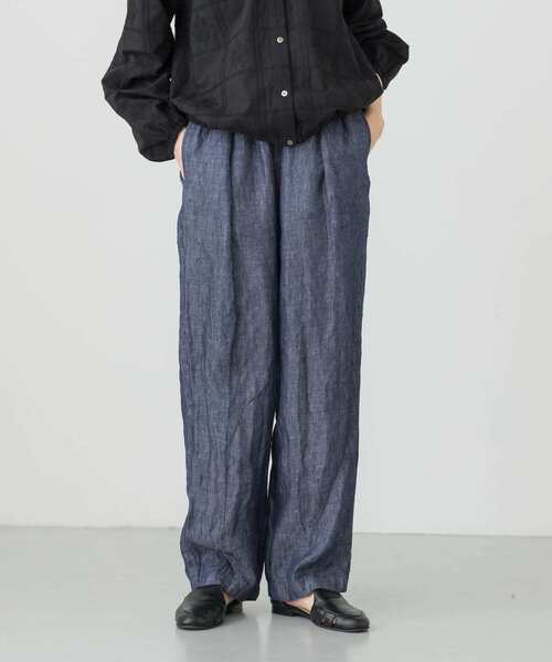 かぐれ（カグレ）の「リネンデニムイージーパンツ（デニムパンツ・レディース・インディゴブルー・FREE）」の10枚目の写真