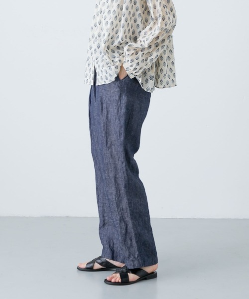 かぐれ（カグレ）の「リネンデニムイージーパンツ（デニムパンツ・レディース・インディゴブルー・FREE）」の20枚目の写真