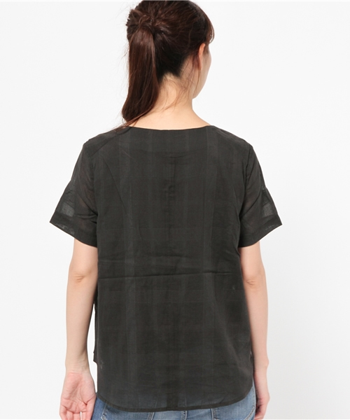 LBC(エルビーシー)の「コットンドビー裾リボンブラウス(シャツ/ブラウス・レディース・ダークグレー/マスタード・MEDIUM/LARGE)」の8枚目の写真