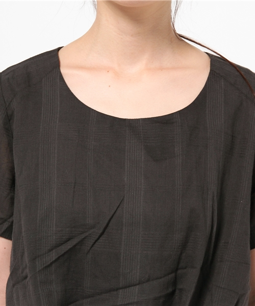 LBC(エルビーシー)の「コットンドビー裾リボンブラウス(シャツ/ブラウス・レディース・ダークグレー/マスタード・MEDIUM/LARGE)」の9枚目の写真