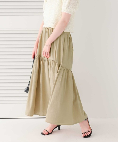 titivate（ティティベイト）の「コットン混ティアードデザインスカート