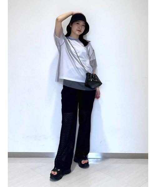 FREE'S MART（フリーズマート）の「◆レースフレアパンツ（その他パンツ・レディース・ブラック/ホワイト・MEDIUM/SMALL）」の12枚目の写真