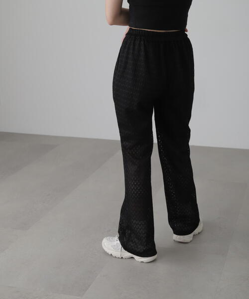 FREE'S MART（フリーズマート）の「◆レースフレアパンツ（その他パンツ・レディース・ブラック/ホワイト・MEDIUM/SMALL）」の14枚目の写真