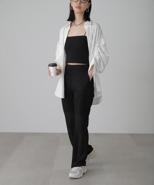 FREE'S MART（フリーズマート）の「◆レースフレアパンツ（その他パンツ・レディース・ブラック/ホワイト・MEDIUM/SMALL）」の19枚目の写真