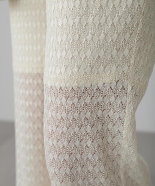 FREE'S MART（フリーズマート）の「◆レースフレアパンツ（その他パンツ・レディース・ブラック/ホワイト・MEDIUM/SMALL）」の6枚目の写真