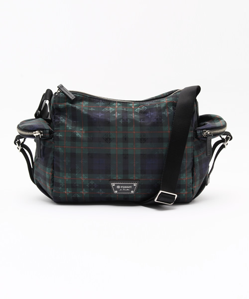 russet for traveller（ラシット　フォー トラベラー）の「プレート付き横長ショルダーバッグ【Shoulder】（ショルダーバッグ・レディース・イエロー系その他/カモフラージュ/チェック・FREE）」の2枚目の写真