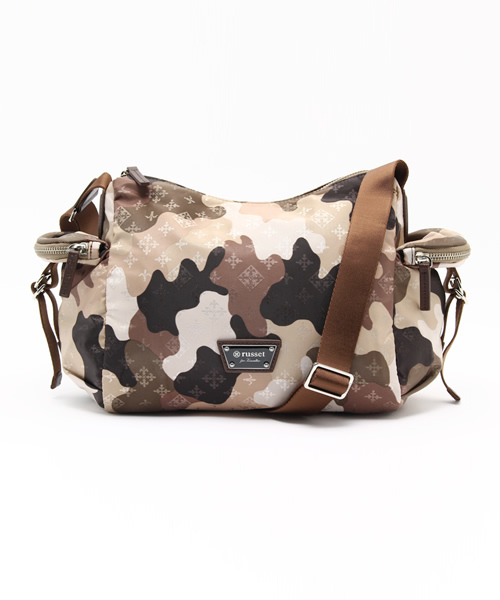 russet for traveller（ラシット　フォー トラベラー）の「プレート付き横長ショルダーバッグ【Shoulder】（ショルダーバッグ・レディース・イエロー系その他/カモフラージュ/チェック・FREE）」の3枚目の写真