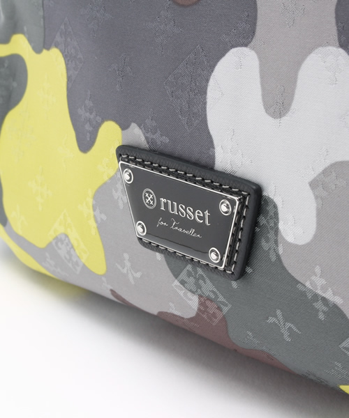 russet for traveller（ラシット　フォー トラベラー）の「プレート付き横長ショルダーバッグ【Shoulder】（ショルダーバッグ・レディース・イエロー系その他/カモフラージュ/チェック・FREE）」の7枚目の写真