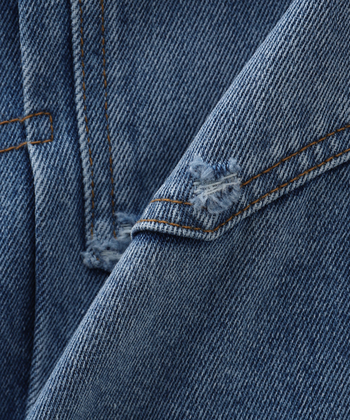 Sefr（セファ）の「【Sefr / セファー】ELU DENIM JACKET（デニムジャケット・メンズ・コバルトブルー・SMALL/MEDIUM）」の3枚目の写真