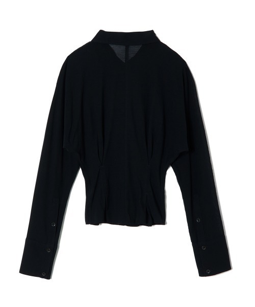 PERVERZE（パーバーズ）の「Shape Open Shirts（シャツ/ブラウス・レディース・グリーン/ブラック・FREE）」の3枚目の写真