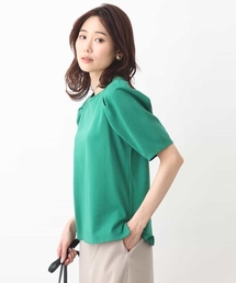 MK MICHEL KLEIN | タックスリーブカットソー/接触冷感/洗える(Tシャツ/カットソー)