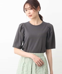 MK MICHEL KLEIN（エムケーミッシェルクラン）の「タックスリーブカットソー/接触冷感/洗える（Tシャツ/カットソー）」