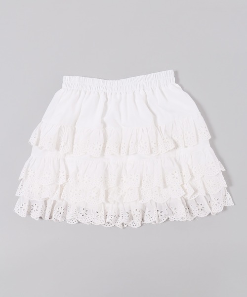 WC(ダブル シー)の「コットンレースティアードミニスカート(スカート・レディース・ホワイト・FREE)」の12枚目の写真