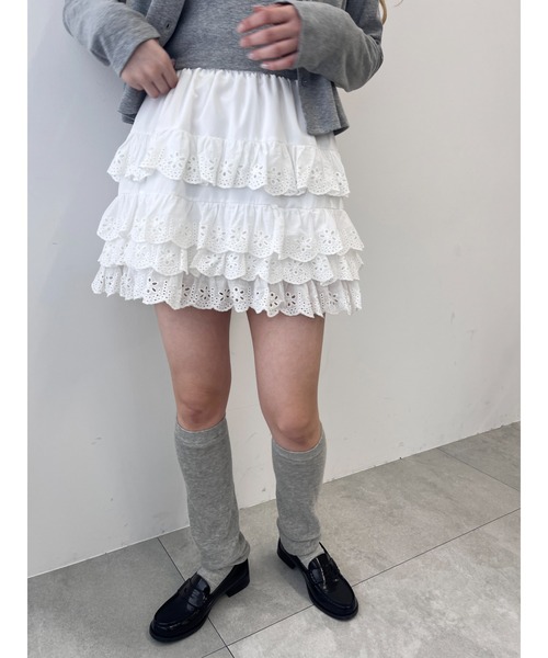 *Marant Etoile* コットンティアードミニスカート WC（ダブル シー）の「コットンレースティアードミニスカート