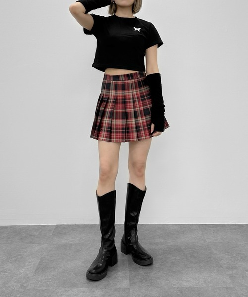 jiasecond.】チェック柄プリーツミニスカート / ボトムス