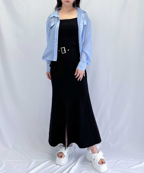 ENVYM（アンビー）の「ショートシアーシャツ（シャツ/ブラウス・レディース・ホワイト/イエロー/ブルー・FREE）」の21枚目の写真