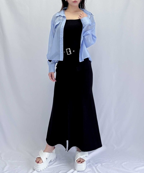 ENVYM（アンビー）の「ショートシアーシャツ（シャツ/ブラウス・レディース・ホワイト/イエロー/ブルー・FREE）」の19枚目の写真