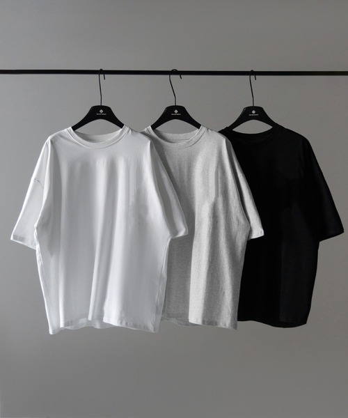 me+em select(ミームセレクト)の「※※【 3color 】無地ビッグシルエットTシャツ / solid big silhouette Tee(Tシャツ/カットソー・レディース・ブラック/ホワイト/グレー・FREE)」の4枚目の写真