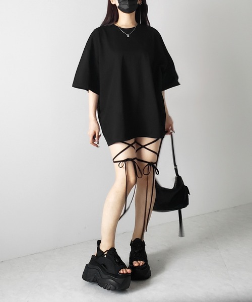 me+em select(ミームセレクト)の「※※【 3color 】無地ビッグシルエットTシャツ / solid big silhouette Tee(Tシャツ/カットソー・レディース・ブラック/ホワイト/グレー・FREE)」の21枚目の写真