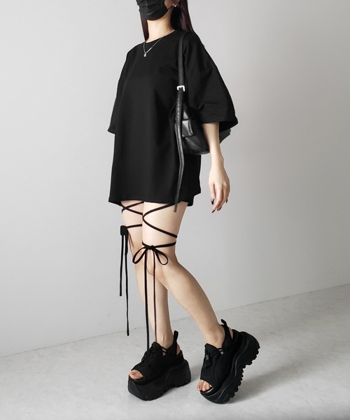 me+em select(ミームセレクト)の「※※【 3color 】無地ビッグシルエットTシャツ / solid big silhouette Tee(Tシャツ/カットソー・レディース・ブラック/ホワイト/グレー・FREE)」の22枚目の写真