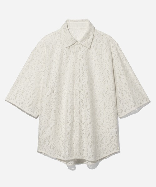 HARE（ハレ）の「ダマスクレースガラシャツ(HARE)（シャツ/ブラウス・メンズ・ブラック/グレー/ホワイト/ブルー/パープル・SMALL/MEDIUM）」の2枚目の写真