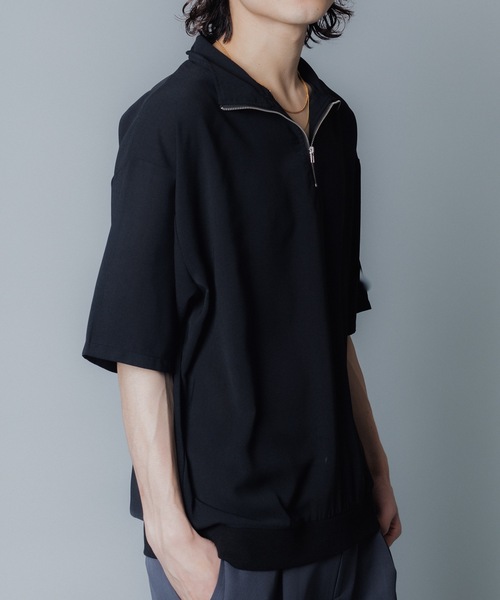 MandO（nemne store）（エムオー）の「【MandO】ハーフジッププルオーバー（シャツ/ブラウス・メンズ・ブラック系/ブラウン系/ライトグレー系/ブルー/チャコール/ブラック・MEDIUM/LARGE）」の2枚目の写真