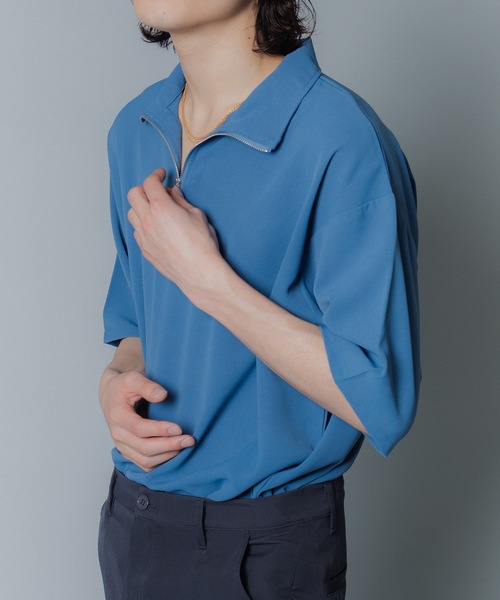 MandO（nemne store）（エムオー）の「【MandO】ハーフジッププルオーバー（シャツ/ブラウス・メンズ・ブラック系/ブラウン系/ライトグレー系/ブルー/チャコール/ブラック・MEDIUM/LARGE）」の11枚目の写真