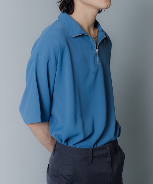MandO（nemne store）（エムオー）の「【MandO】ハーフジッププルオーバー（シャツ/ブラウス・メンズ・ブラック系/ブラウン系/ライトグレー系/ブルー/チャコール/ブラック・MEDIUM/LARGE）」の13枚目の写真