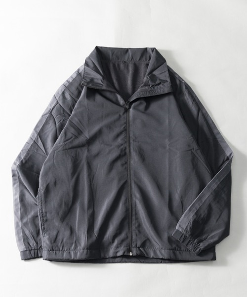 NYLAUS（ナイラス）の「裏トリコット サイドライン/サイドパイピング スタンドカラー ウィンドブレーカー（ナイロンジャケット・メンズ・グレー系2/カーキ系2/ブラック系2/ベージュ系1/カーキ系1/ベージュ系2/グレー系1/ブラック系1・LL/L/M）」の3枚目の写真