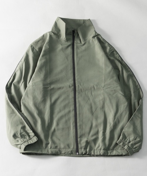 NYLAUS（ナイラス）の「裏トリコット サイドライン/サイドパイピング スタンドカラー ウィンドブレーカー（ナイロンジャケット・メンズ・グレー系2/カーキ系2/ブラック系2/ベージュ系1/カーキ系1/ベージュ系2/グレー系1/ブラック系1・LL/L/M）」の8枚目の写真