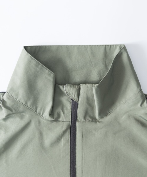 NYLAUS（ナイラス）の「裏トリコット サイドライン/サイドパイピング スタンドカラー ウィンドブレーカー（ナイロンジャケット・メンズ・グレー系2/カーキ系2/ブラック系2/ベージュ系1/カーキ系1/ベージュ系2/グレー系1/ブラック系1・LL/L/M）」の9枚目の写真